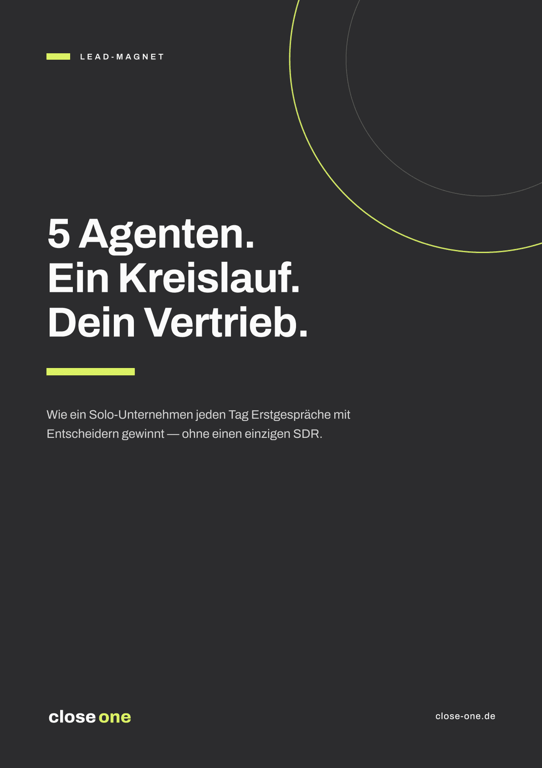 Lead-Magnet-PDF: 5 Agenten. Ein Kreislauf. Dein Vertrieb.